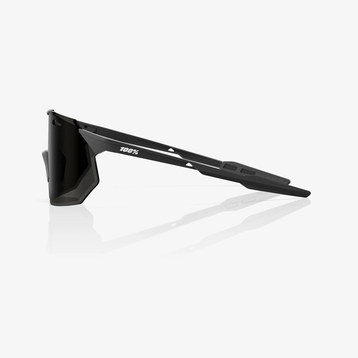 100% Hypercraft SQ Matte Black Sunglasses Smoke Lens lightweight performance cycling eyewear