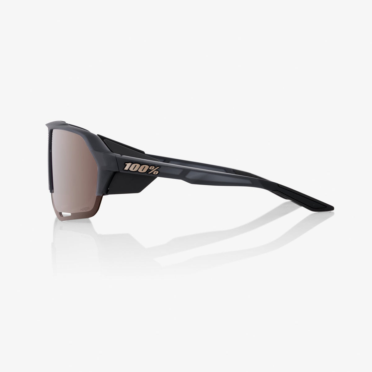 100% Norvik Soft Tact Crystal Black Sunglasses with Hiper Crimson Silver Mirror Lens providing sharp vision and UV protection