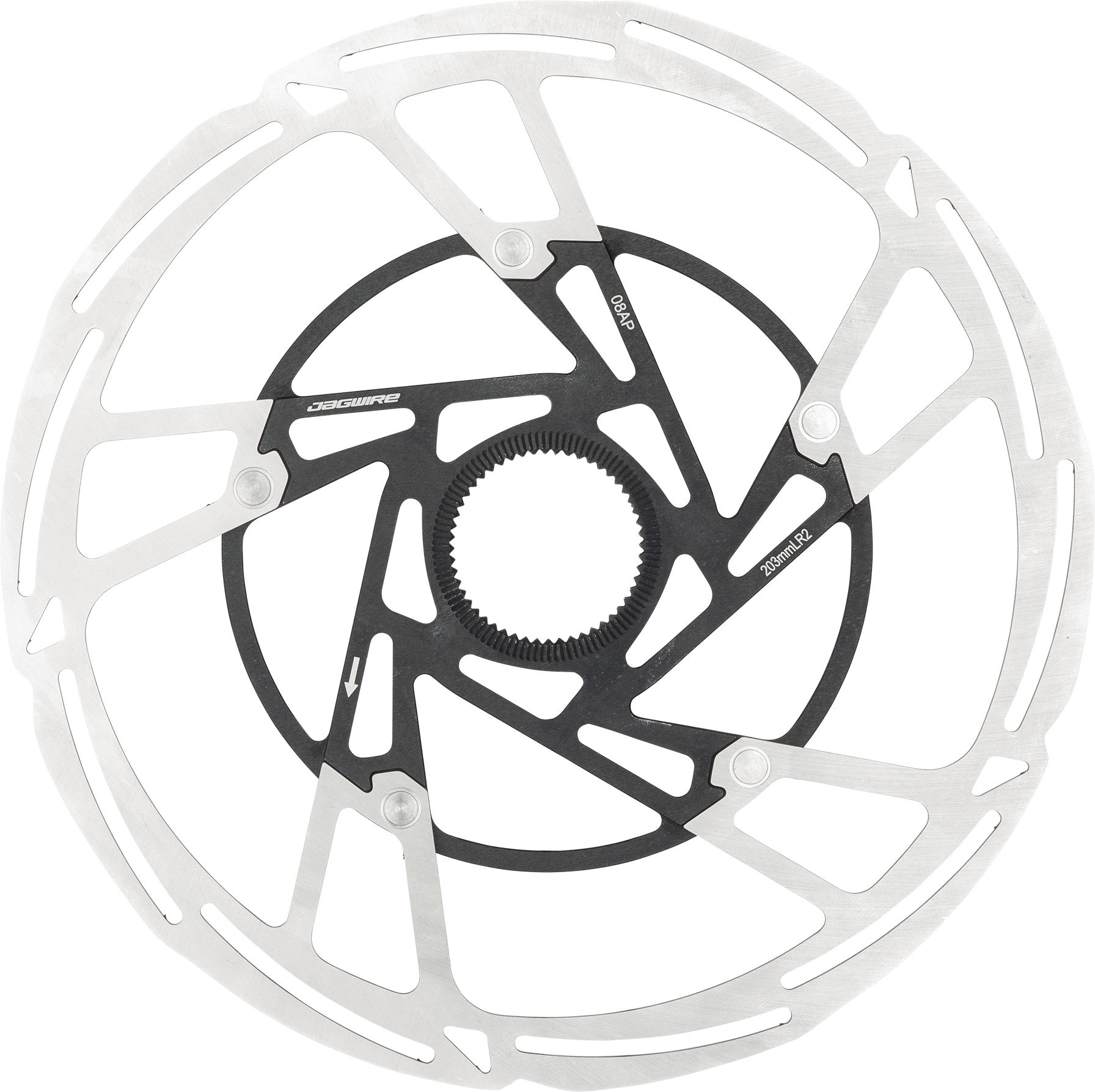 Jagwire Pro LR2 disc brake rotor lightweight stainless steel with aluminum carrier for quiet braking