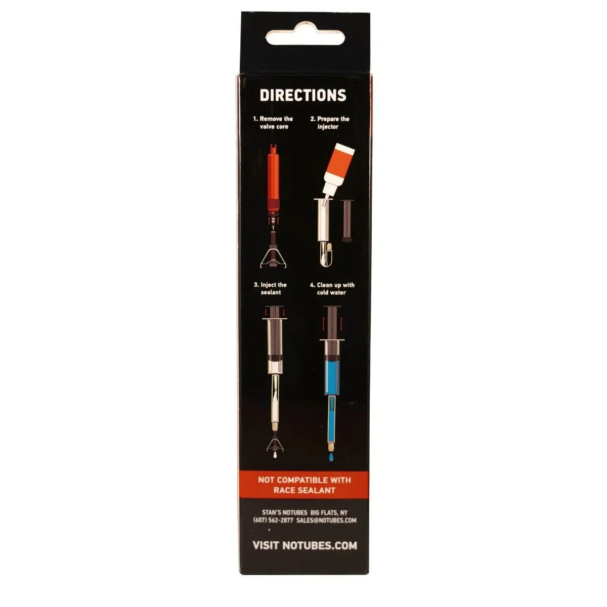 Stan’s NoTubes tire sealant injector tool for tubeless tire installation and maintenance