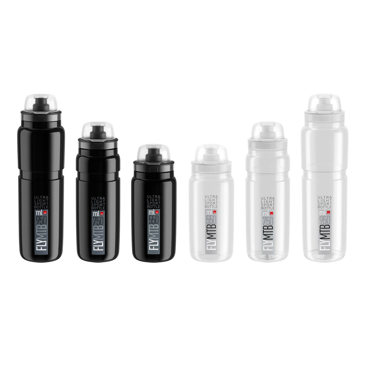 Elite Fly MTB Clear Water Bottle lightweight BPA-free design for mountain biking hydration