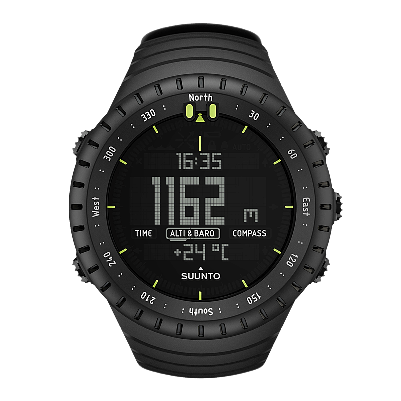 Suunto Core Alpha Sports Watch with altimeter, barometer, and compass for tactical outdoor and cycling adventures