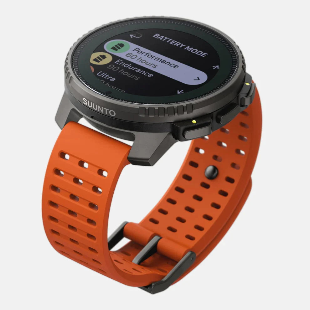 Suunto Vertical Sports Watch with GPS navigation, solar charging, and durable outdoor design for cycling and fitness tracking