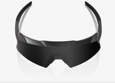 100% Aerocraft matte black sunglasses with black mirror lens for professional cycling performance
