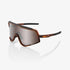 100% Glendale Matte Translucent Brown Fade Sunglasses HiPER Silver Lens cycling eyewear