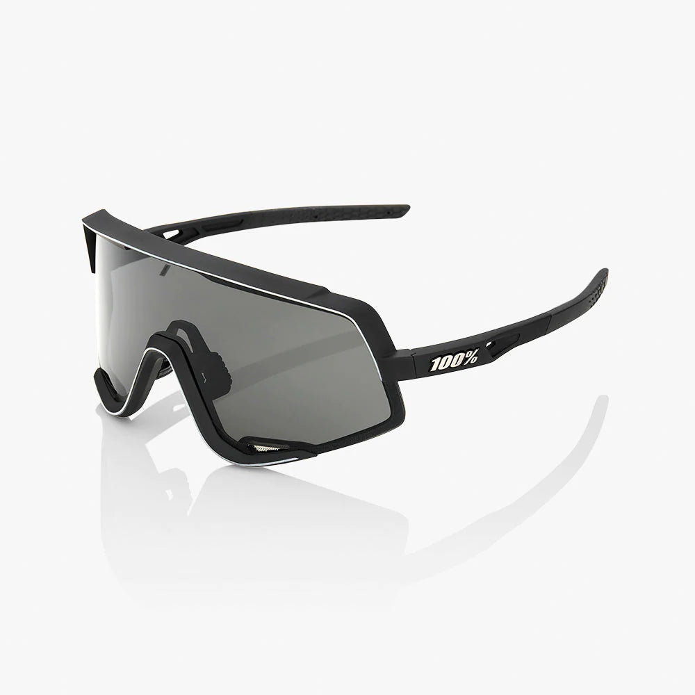100% Glendale Soft Tact Black Sunglasses Smoke Lens performance cycling eyewear
