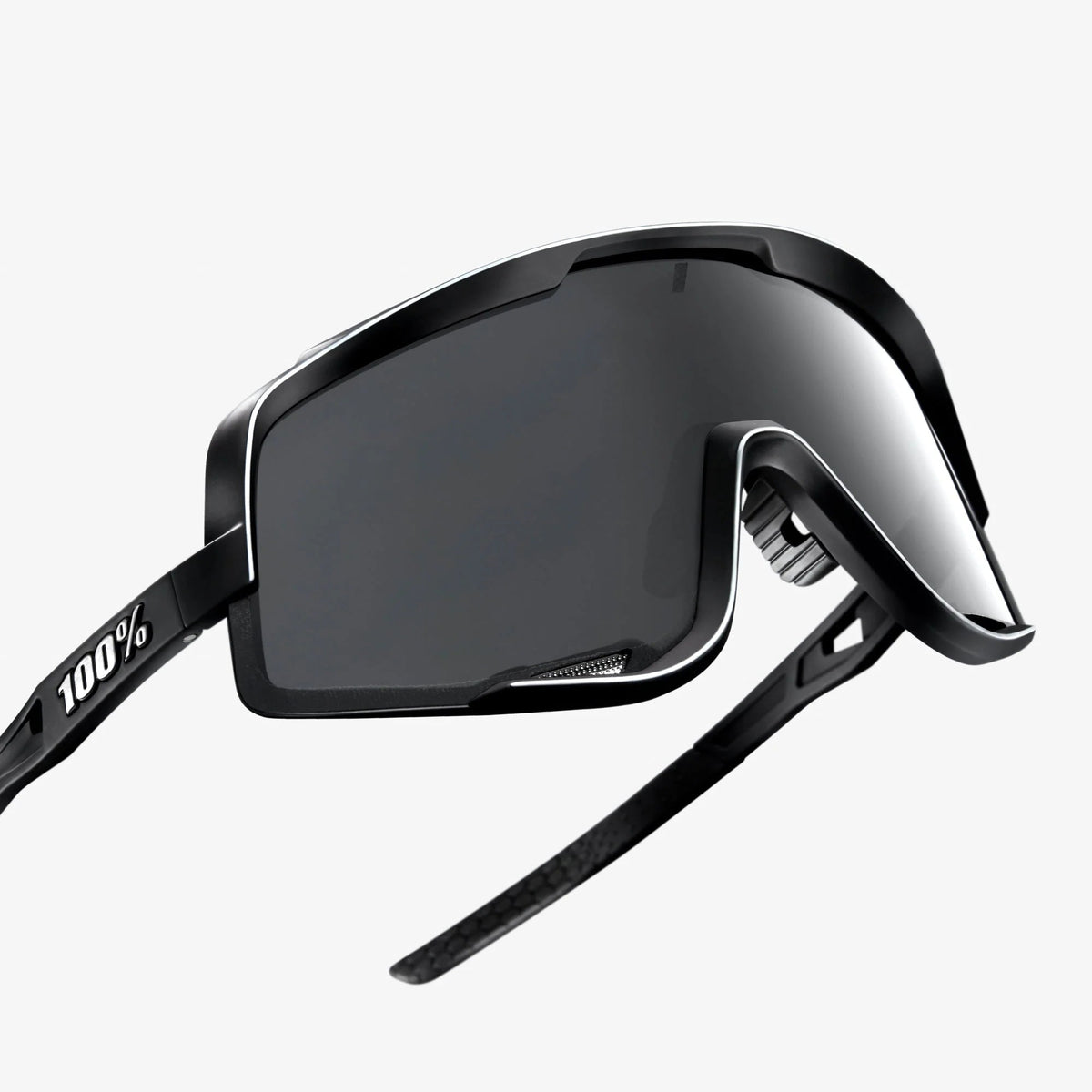 100% Glendale Soft Tact Black Sunglasses Smoke Lens performance cycling eyewear
