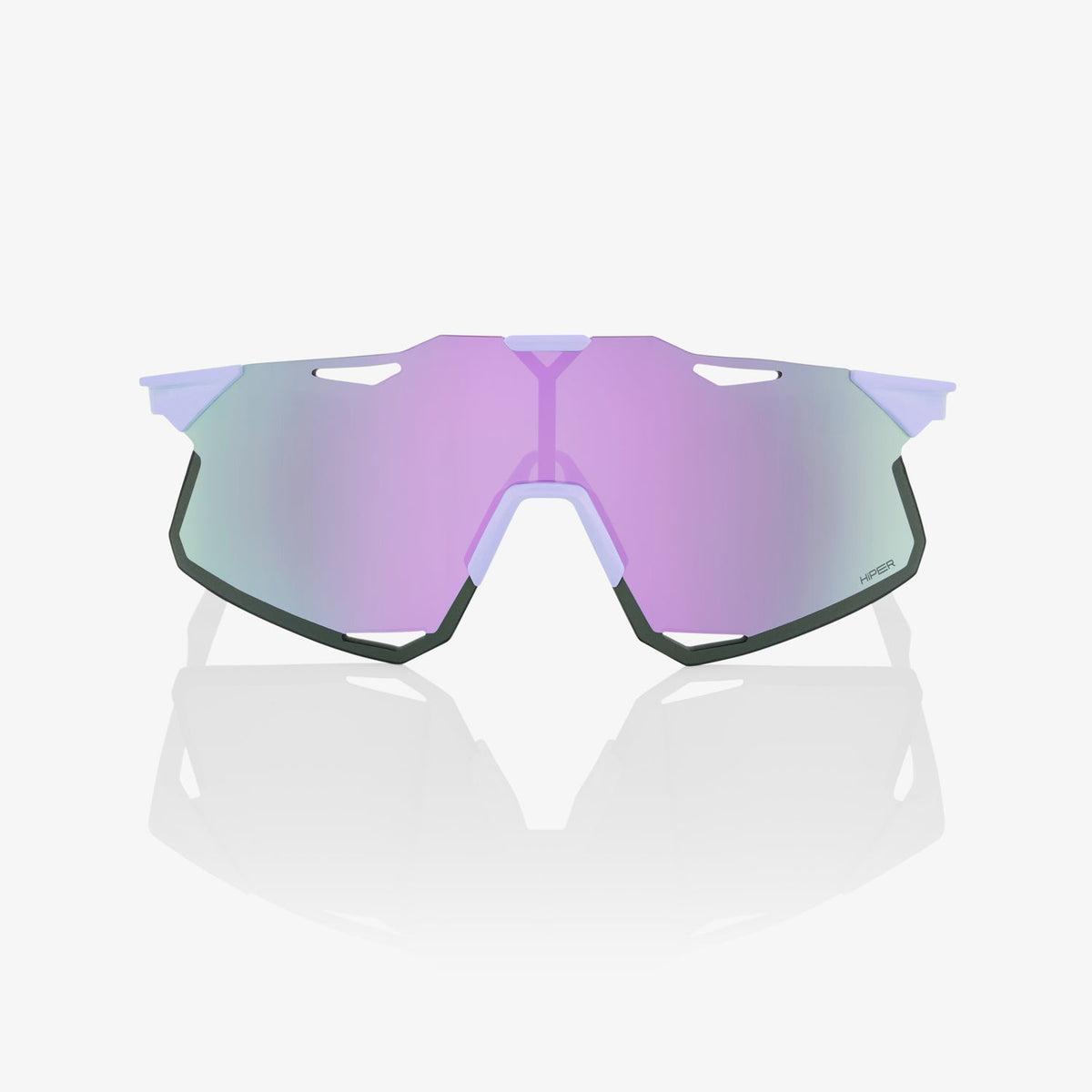 100% Hypercraft Polished Lavender Sunglasses with HiPER Lavender Mirror Lens offering UV protection and clear optical performance