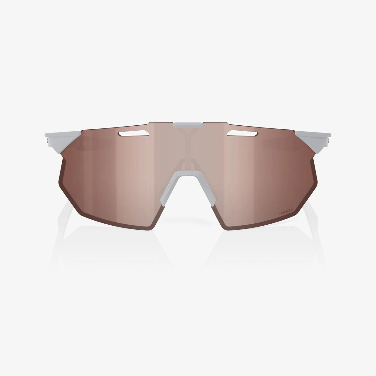 100% Hypercraft SQ Matte Stone Grey Sunglasses HiPER Crimson Silver Lens cycling eyewear