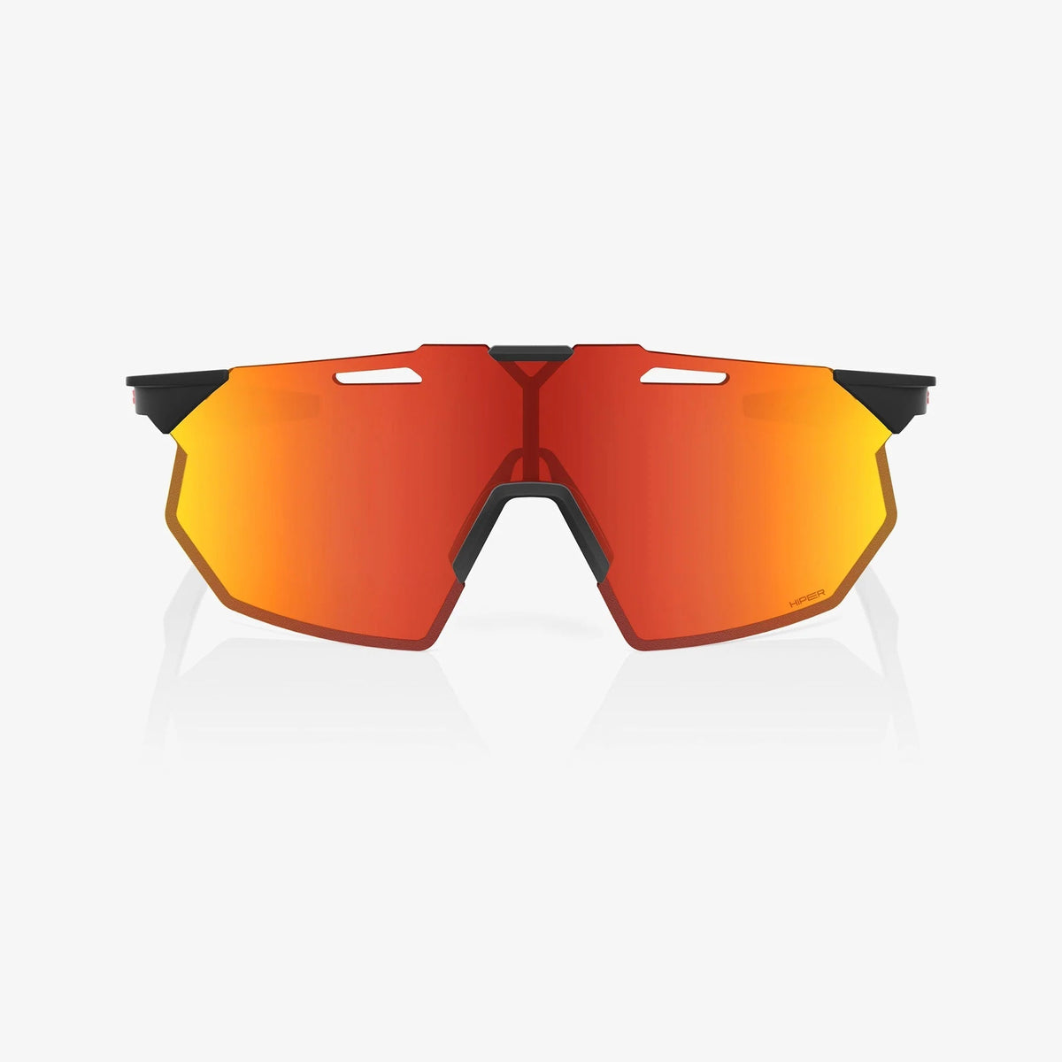 100% Hypercraft SQ Soft Tact Black Sunglasses HiPER Red Multilayer Mirror Lens cycling eyewear