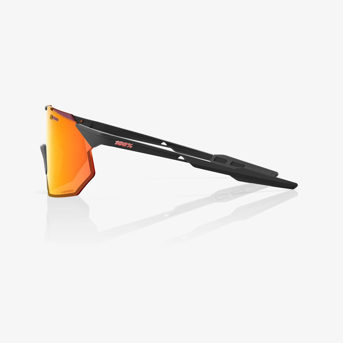 100% Hypercraft SQ Soft Tact Black Sunglasses HiPER Red Multilayer Mirror Lens cycling eyewear