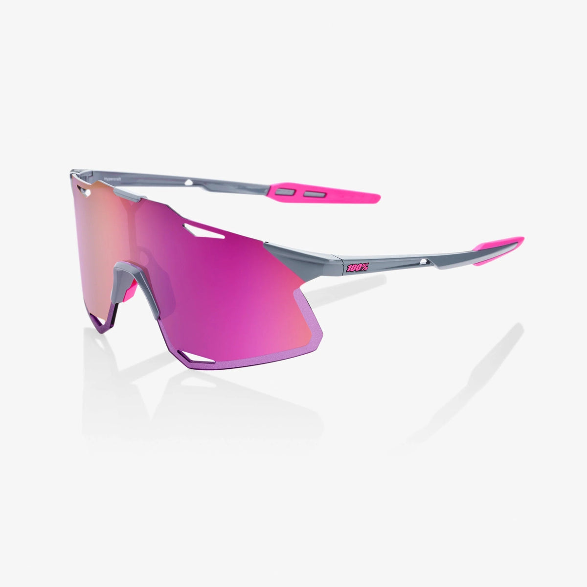 100% Hypercraft Tokyo Night Sunglasses Purple Multilayer Mirror Lens performance cycling eyewear