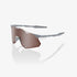 100% Hypercraft XS Matte Stone Grey Sunglasses HiPER Crimson Silver Lens cycling eyewear