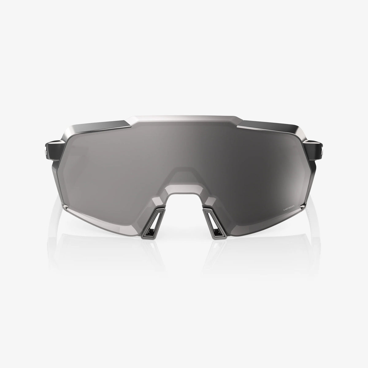 100% Korbin Sunglasses Gloss Black Chrome HiPER Silver Mirror Lens cycling eyewear