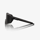 100% Korbin matte and gloss black sunglasses with black mirror lens for cycling and outdoor performance