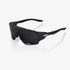 100% Norvik Matte Black Sunglasses with Grey Peakpolar Lens providing glare reduction UV protection and clear cycling vision