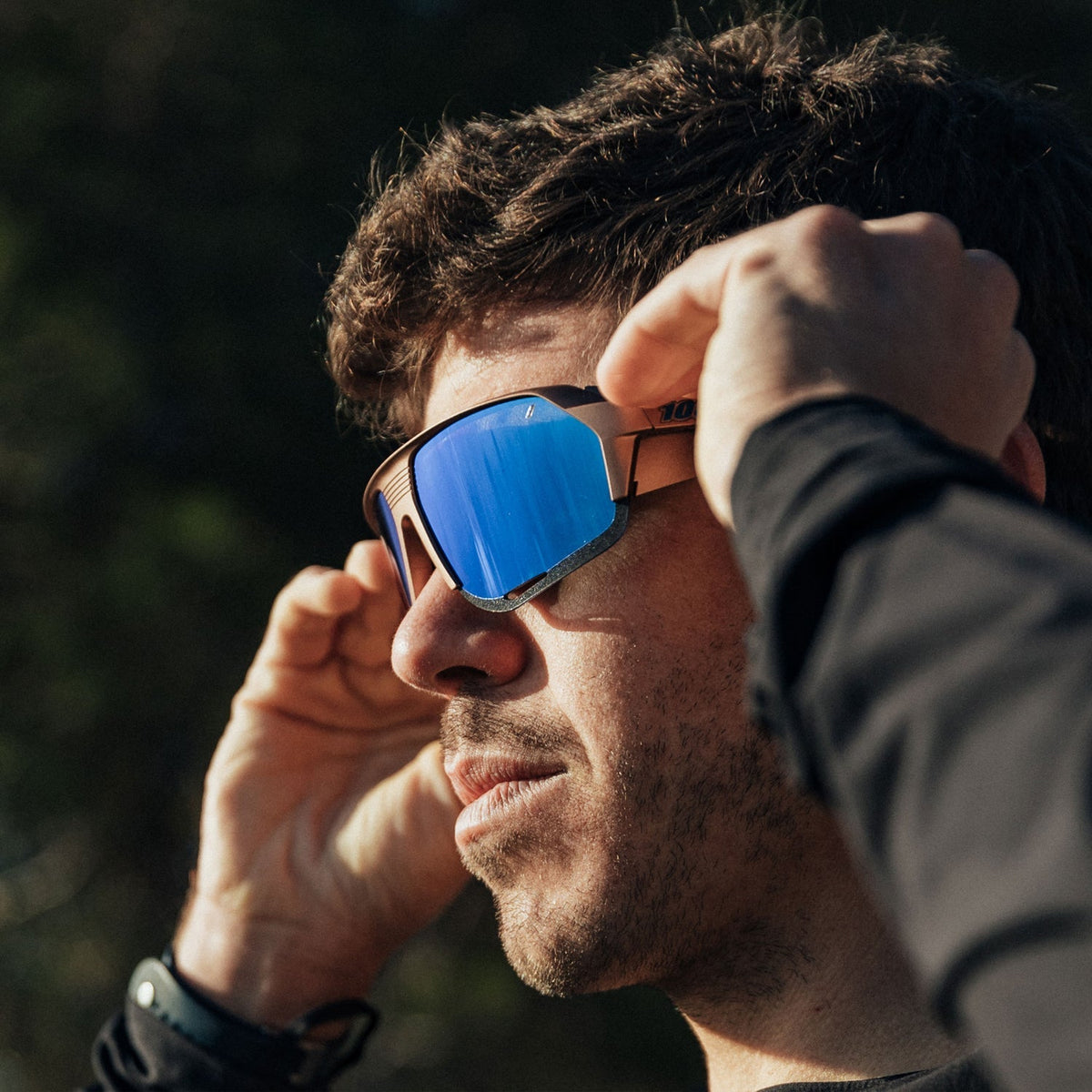100% Norvik Matte Copper Chromium Sunglasses with Blue Multilayer Mirror Lens providing UV protection and high-clarity vision