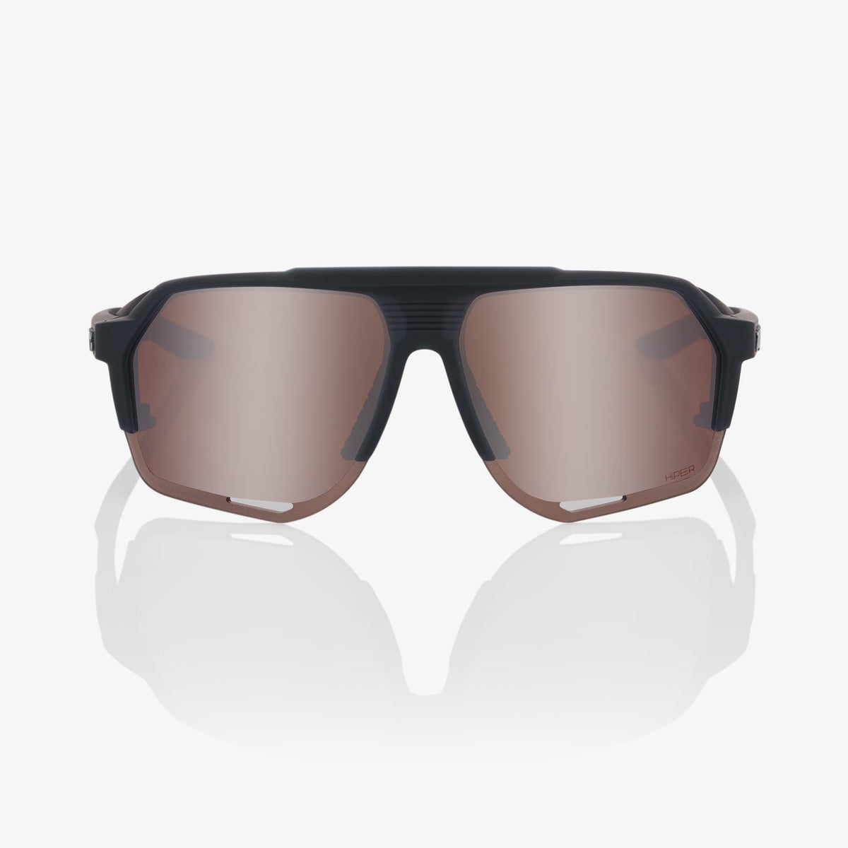 100% Norvik Soft Tact Crystal Black Sunglasses with Hiper Crimson Silver Mirror Lens providing sharp vision and UV protection