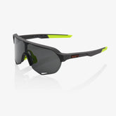 100% S2 Soft Tact Cool Grey Sunglasses Smoke Lens lightweight cycling performance eyewear