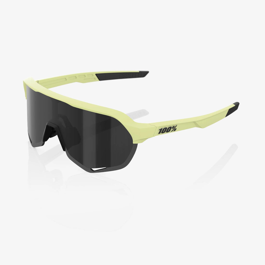 100% S2 Soft Tact Glow Sunglasses Black Mirror Lens lightweight cycling performance eyewear