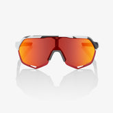 100% S2 Soft Tact Grey Camo Sunglasses with Red Multilayer Mirror Lens providing UV protection comfort and cycling performance
