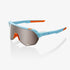 100% S2 Soft Tact Two Tone Sunglasses with Silver Mirror Lens offering UV protection and clear vision for cycling performance