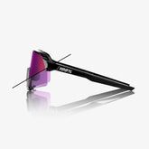 100% S3 Gloss Black cycling sunglasses with Purple Mirror Photochromic Lens – UV protective performance eyewear for cyclists