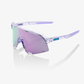 100% S3 Polished Translucent Lavender Sunglasses with HiPER Lavender Mirror Lens offering UV protection and enhanced visual clarity
