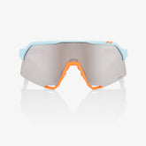 100% S3 Soft Tact Two Tone Sunglasses with Silver Mirror Lens offering UV protection and sharp vision for high-performance cycling