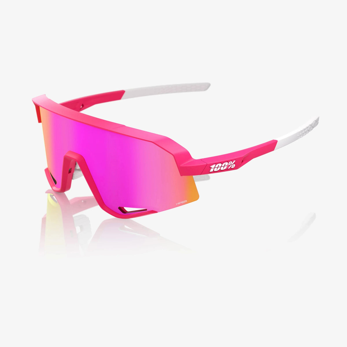 100% Slendale Pitaya sunglasses with HiPER Vital Pink Mirror lens for cycling and outdoor sports performance