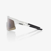 100% Speedcraft Matte White Cycling Sunglasses HiPER Silver Mirror Lens performance eyewear