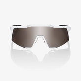 100% Speedcraft Matte White Cycling Sunglasses HiPER Silver Mirror Lens performance eyewear