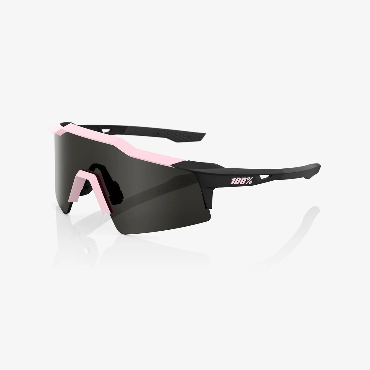 100% Speedcraft SL Soft Tact Desert Pink Sunglasses Smoke Lens cycling eyewear
