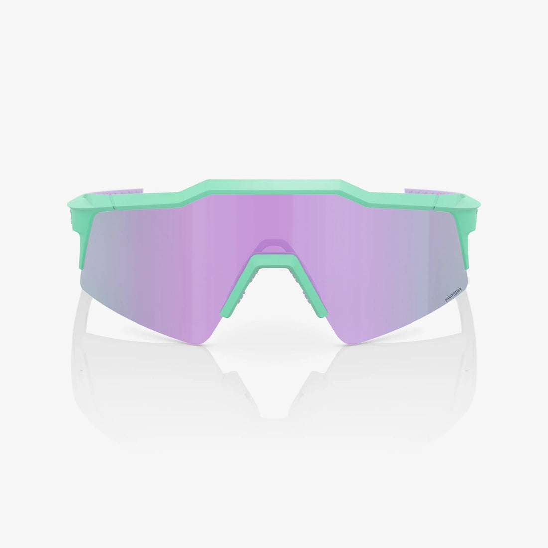 100% Speedcraft SL Soft Tact Mint Sunglasses Lavender Mirror Lens cycling eyewear