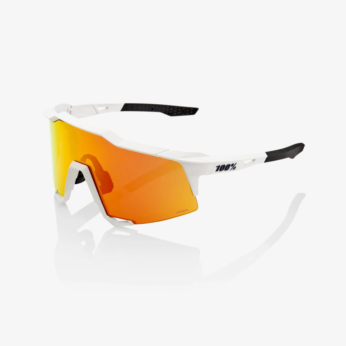 100% Speedcraft Soft Tact Off White Sunglasses HiPER Red Multilayer Lens cycling eyewear
