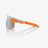 100% Speedcraft Soft Tact Two Tone Sunglasses with Silver Mirror Lens providing UV protection and sharp vision for cycling performance