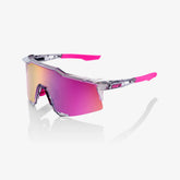 100% Speedcraft Tokyo Night sunglasses with Purple Multilayer Mirror lens for cycling