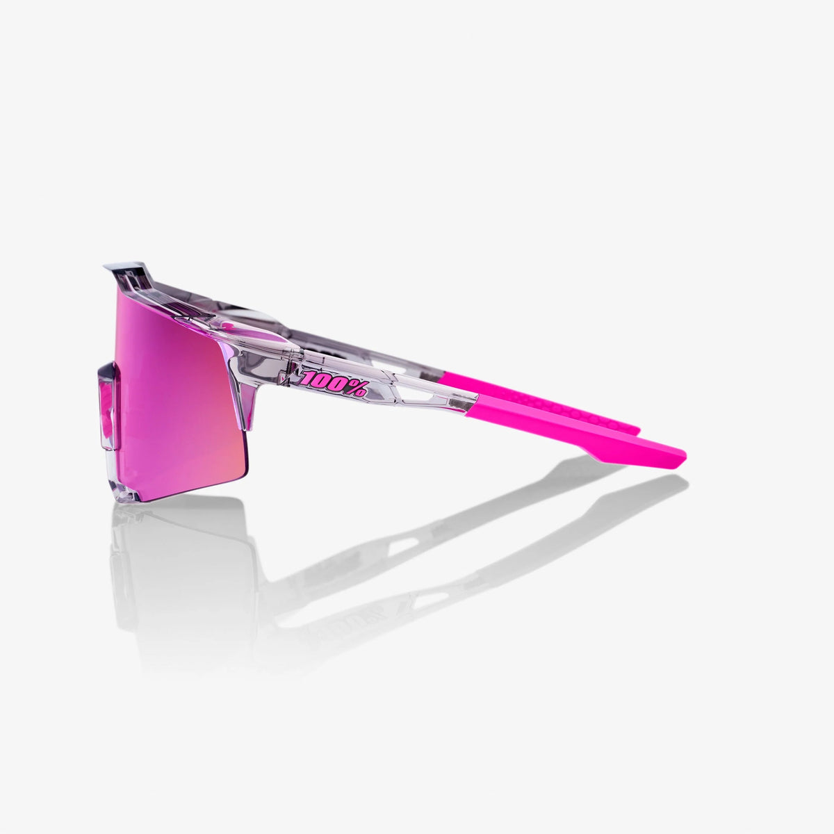 100% Speedcraft Tokyo Night sunglasses with Purple Multilayer Mirror lens for cycling