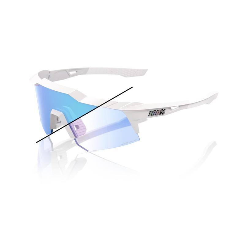 100% Speedcraft XS LE Bastille Blue Mirror Sunglasses Photochromic Lens cycling eyewear