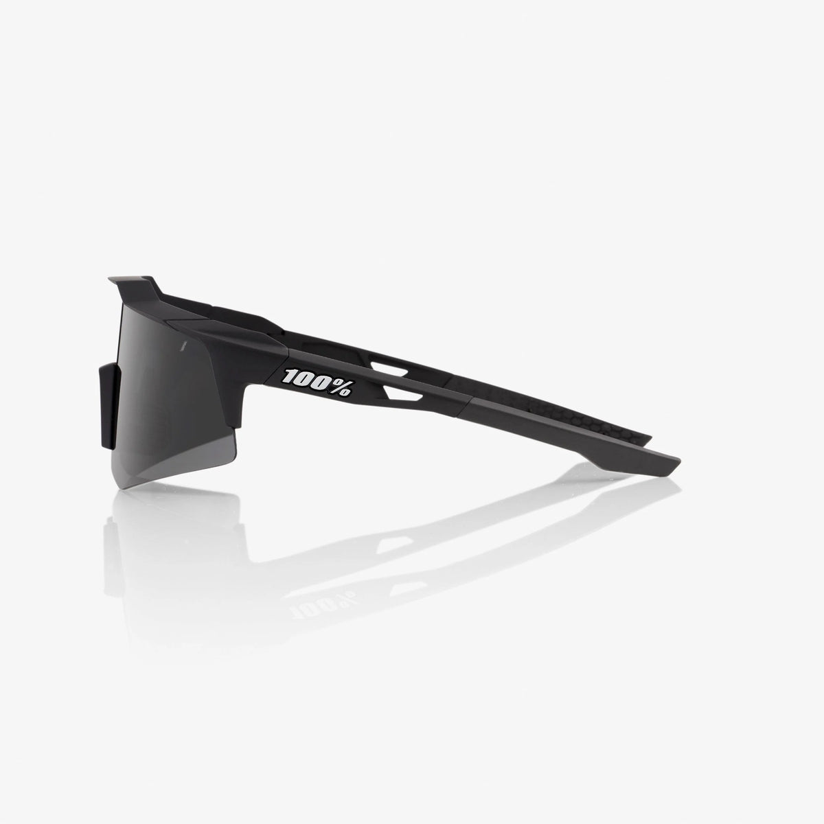 100% Speedcraft XS Soft Tact Black Sunglasses Smoke Lens lightweight cycling eyewear