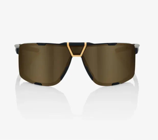 100% Eastcraft Soft Tact Black sunglasses Soft Gold Mirror lens UV protection performance cycling eyewear