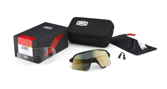 100% Hypercraft Gloss Black Cycling Sunglasses with photochromic lens – ultralight performance eyewear for cyclists