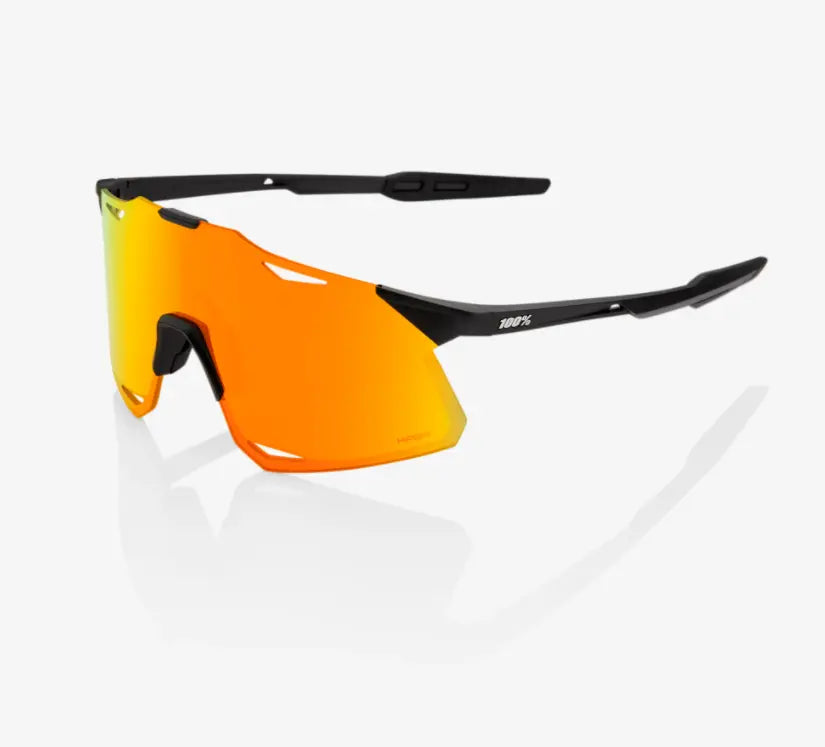100% Hypercraft Matte Black sunglasses HiPER Red Lens lightweight performance cycling eyewear