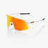 100% S3 Soft Tact White Cycling Sunglasses with HiPER Red Multilayer Mirror Lens – performance eyewear for road and mountain cycling