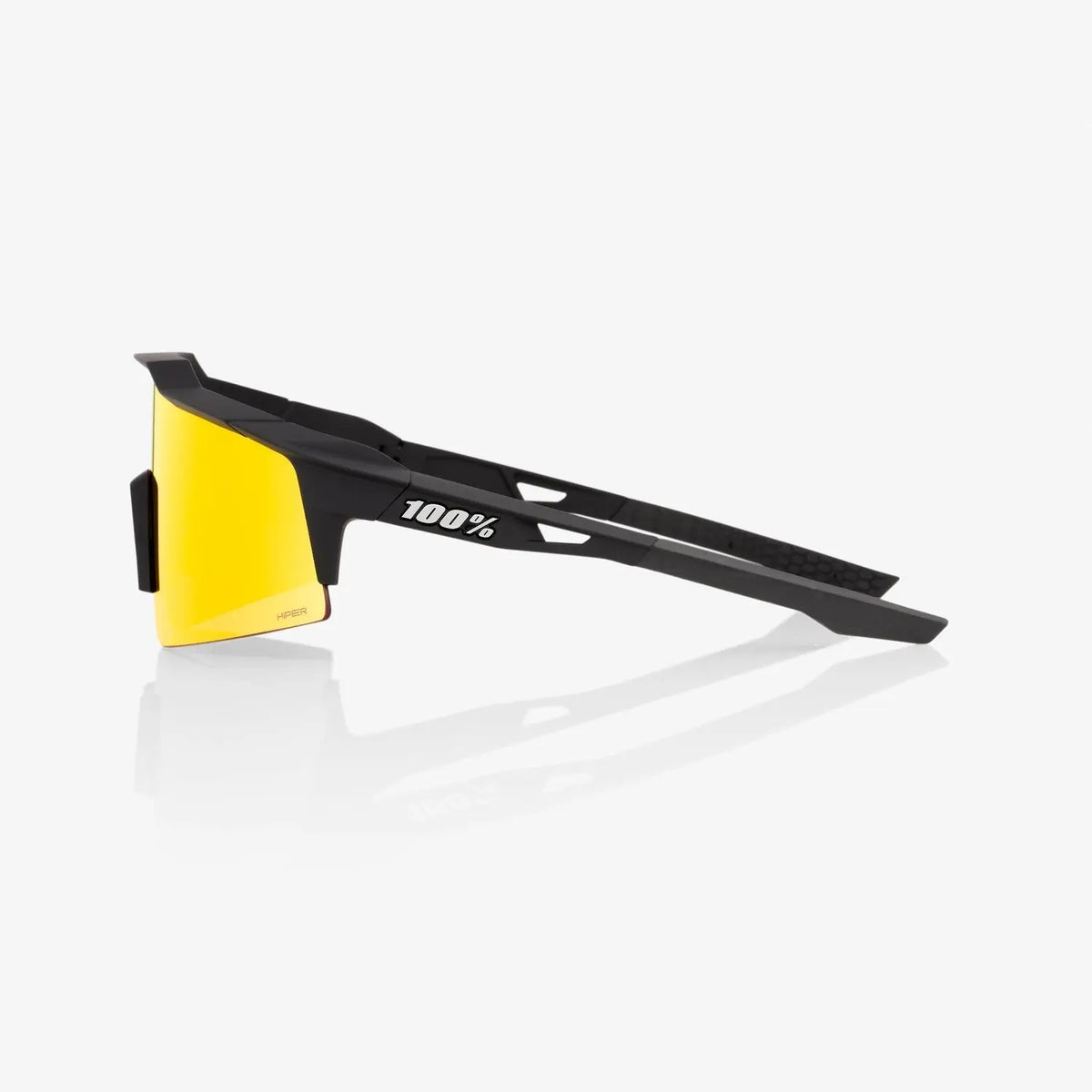 100% Speedcraft SL Soft Tact Black cycling sunglasses with Red Multilayer Mirror lens