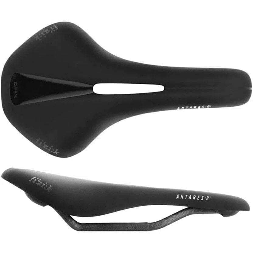 “Fizik Antares R1 Open carbon rail saddle – Lightweight pressure-relief road bike saddle”