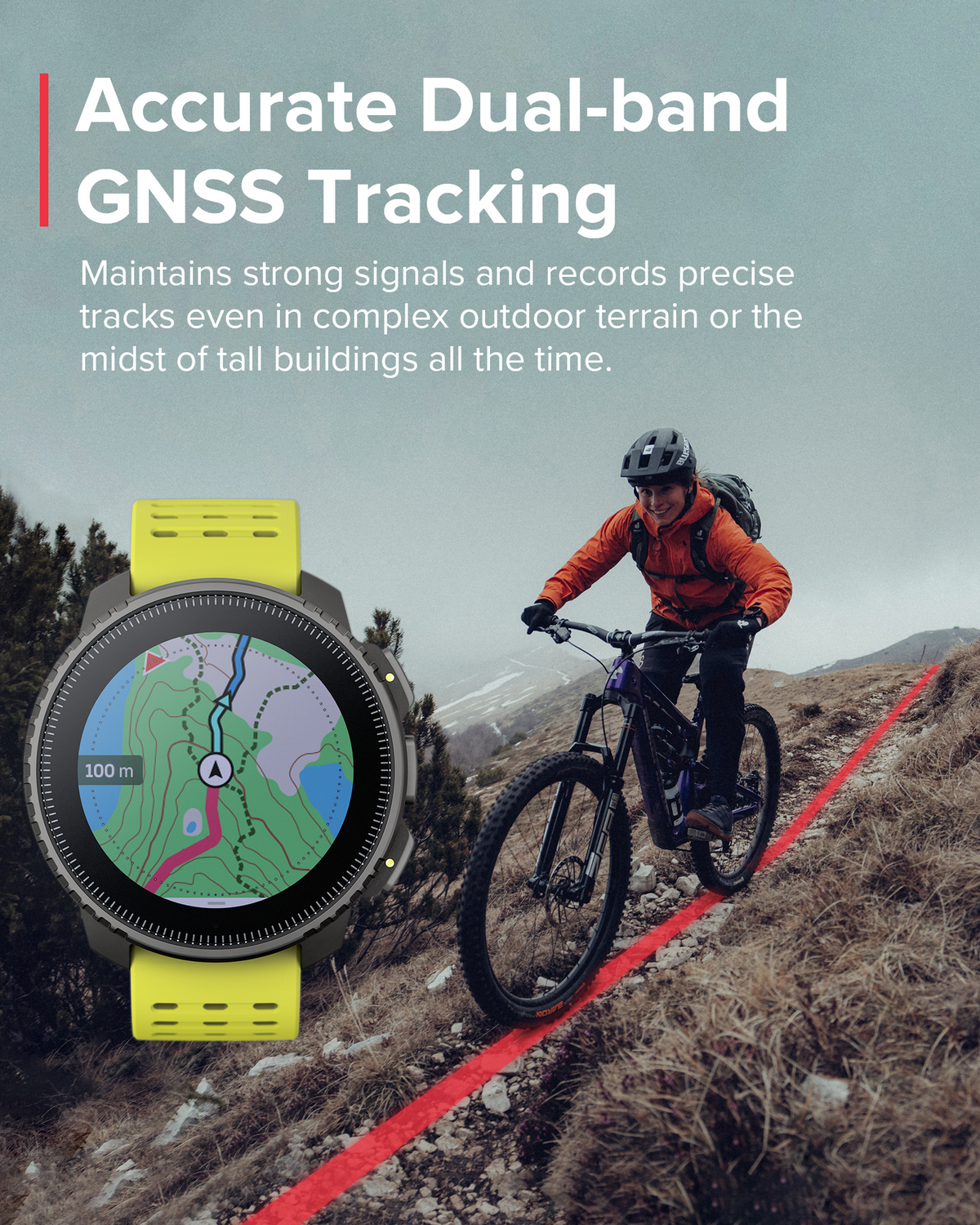 Suunto Vertical Sports Watch with GPS navigation, solar charging, and durable outdoor design for cycling and fitness tracking