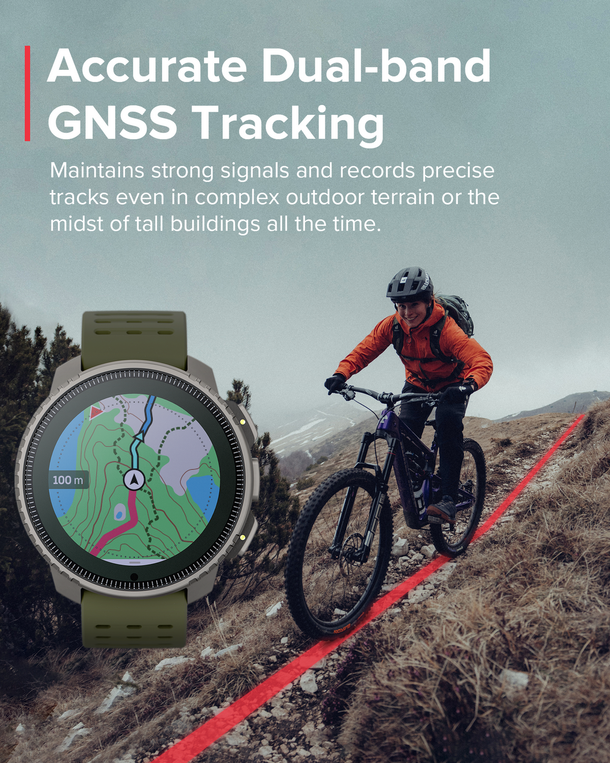 Suunto Vertical Sports Watch with GPS navigation, solar charging, and durable outdoor design for cycling and fitness tracking