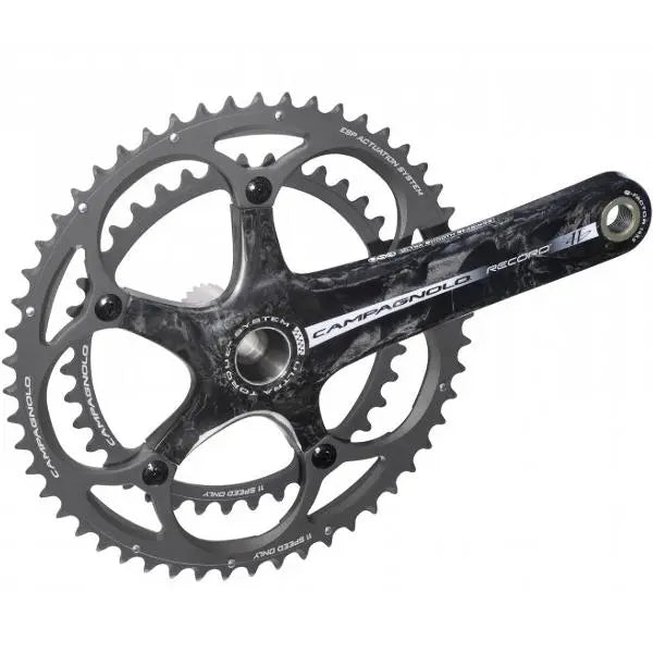 Campagnolo Record 11-speed Ultra Torque carbon crankset for high-performance road bikes