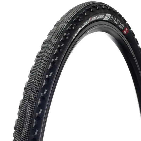 Challenge Gravel Grinder Race clincher tire 700c handmade gravel bike tire with fast rolling center tread and grippy shoulder knobs